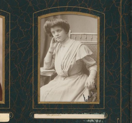 Portrait of a Seated Young Woman, Labeled as Edith E.