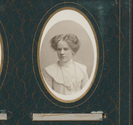 Portrait of a girl with a necklace