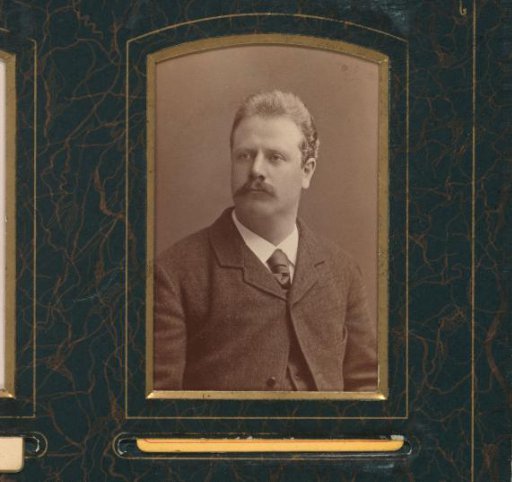 Portrait of a Man with a Mustache, Labeled as Manfred Montelius