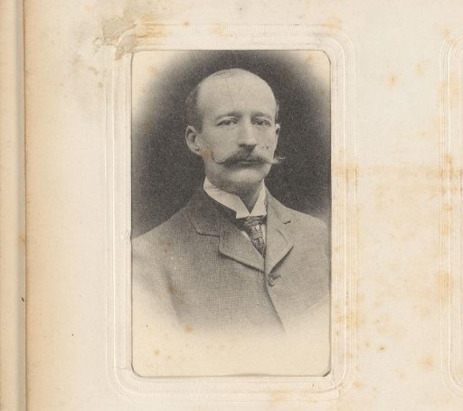 Portrait of a man with a moustache