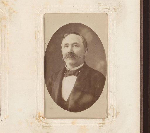 Portrait of a man with a moustache