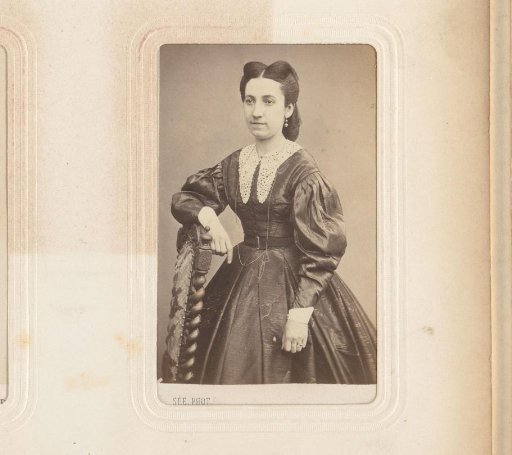 Portrait of a Woman Leaning Over the Back of a Chair