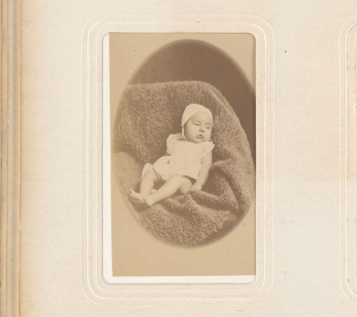 Portrait of a baby on a fur