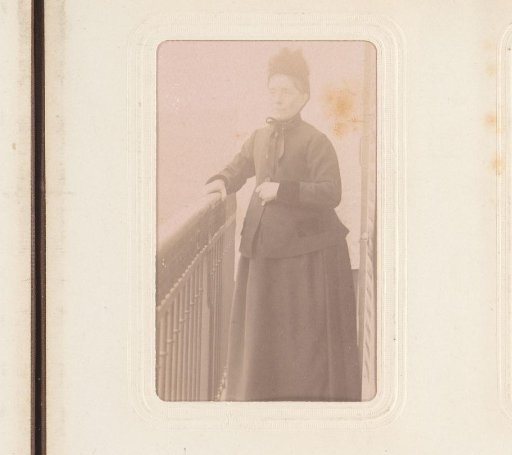 Portrait of a Standing Woman, with Her Hand Resting on a Balustrade