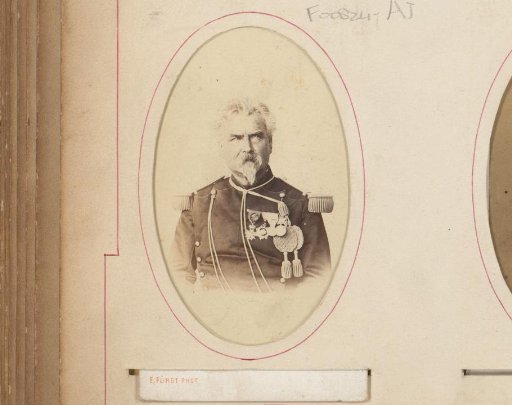 Portrait of an unknown man in military uniform