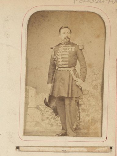 Portrait of a man in military uniform, indicated as Kampf