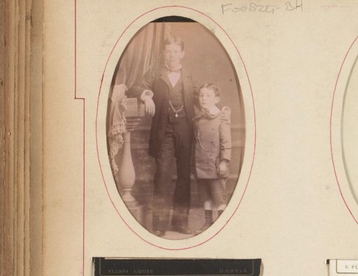 Double portrait of two children, indicated as Fils Pauli