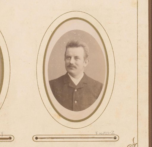 Portrait of a man with a moustache