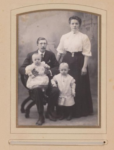 Family Portrait of a Man, a Woman, and Two Children