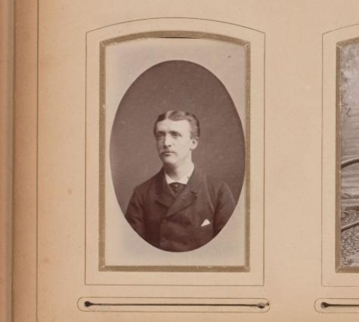 Portrait of a man with a moustache