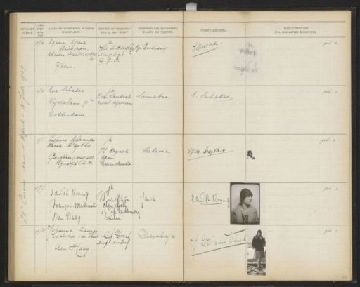Leaf 100 from the Stamboek of the pupils of the Colonial School for Girls and Women in The Hague, part I (1921-1929)