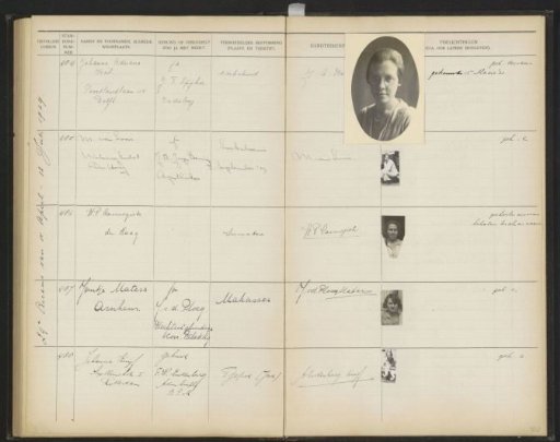 Leaf 102 from the Stamboek of the pupils of the Colonial School for Girls and Women in The Hague, part I (1921-1929)