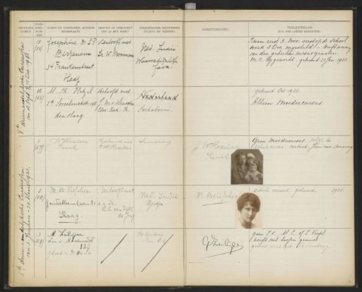 Leaf 13 from the Stamboek of the pupils of the Colonial School for Girls and Women in The Hague, part I (1921-1929)
