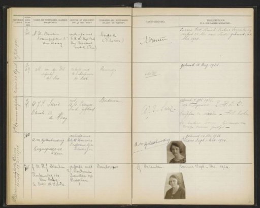 Leaf 24 from the Stamboek of the pupils of the Colonial School for Girls and Women in The Hague, part I (1921-1929)