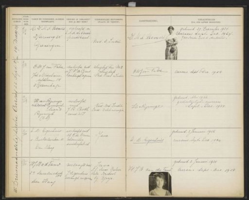 Leaf 26 from the Stamboek of the pupils of the Colonial School for Girls and Women in The Hague, part I (1921-1929)