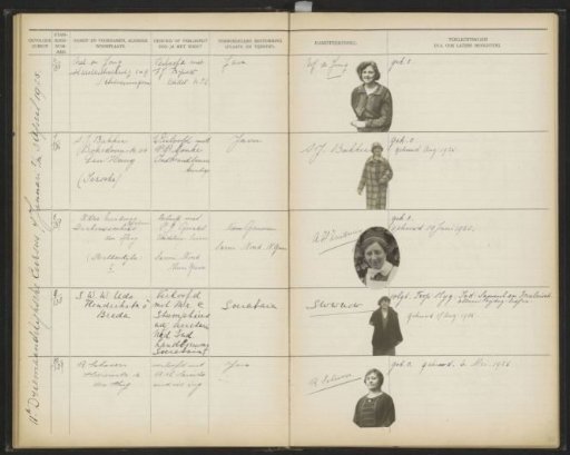 Leaf 30 from the Stamboek of the pupils of the Colonial School for Girls and Women in The Hague, part I (1921-1929)