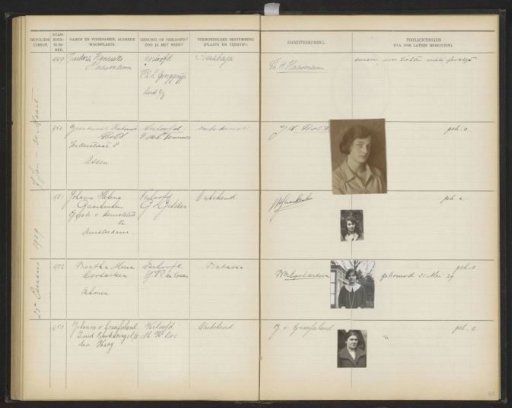 Leaf 95 from the Stamboek of the pupils of the Colonial School for Girls and Women in The Hague, part I (1921-1929)
