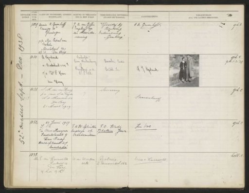 Leaf 109 from the Stamboek of the Pupils of the Colonial School for Girls and Women in The Hague, Part II (1930-1949)