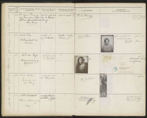 Leaf 21 from the Album of the Students of the Colonial School for Girls and Women in The Hague, Part II (1930-1949)