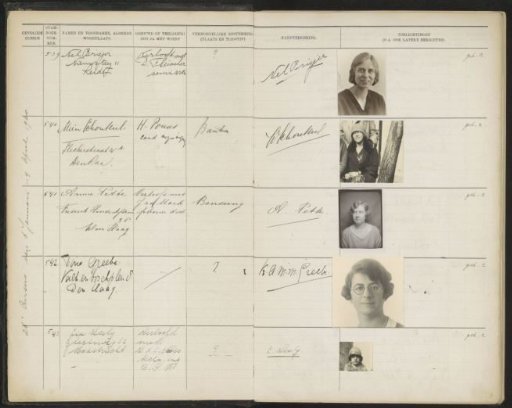 Leaf 3 from Album of the pupils of the Colonial School for Girls and Women in The Hague, part II (1930-1949)