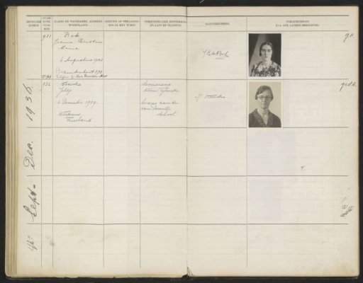 Leaf 87 from the Stamboek of the Pupils of the Colonial School for Girls and Women in The Hague, Part II (1930-1949)