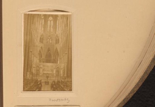 Interior of a cathedral, nave with organ loft