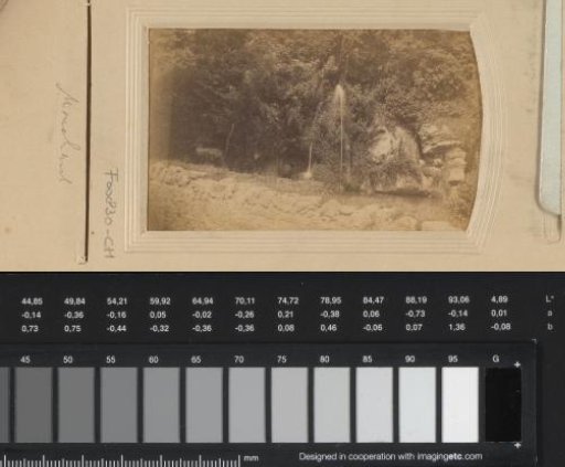 View of a small fountain in a landscape
