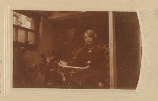 Portrait of a woman with a bicycle