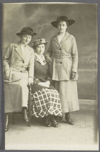 Group portrait of three women