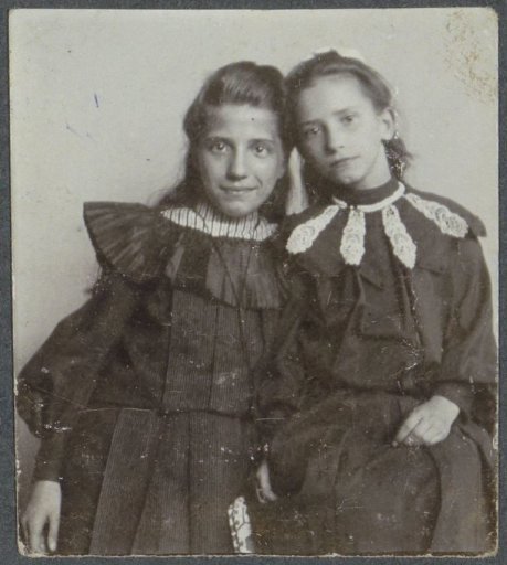 Portrait of two girls, possibly sisters