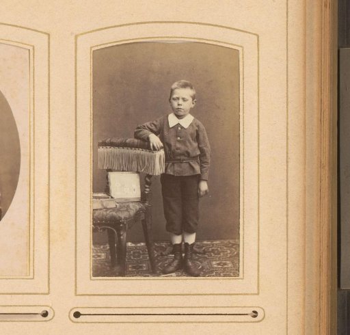 Portrait of a Boy, Standing by a Chair