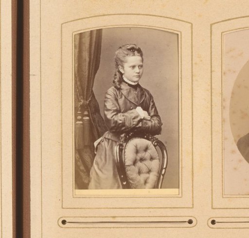 Portrait of a Girl Leaning on the Back of a Chair