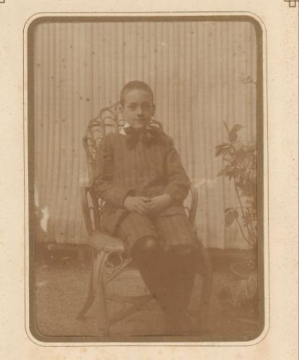Portrait of a seated child