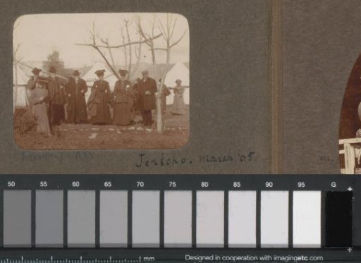 Probably a Dutch company of people among bare trees in Jericho