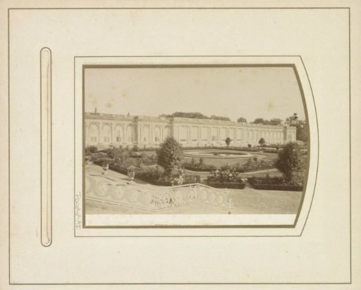 View of the Grand Trianon and a garden in Versailles