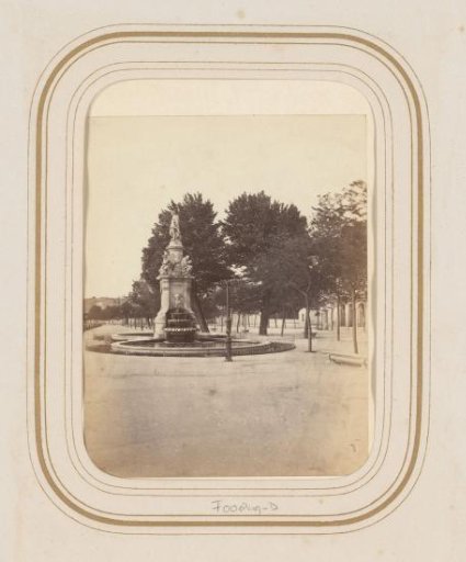 View of the Fountain of Apollo on the Paseo del Prado in Madrid