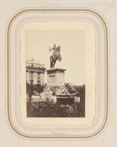Equestrian statue of Philip IV on the Plaza de Oriente in Madrid