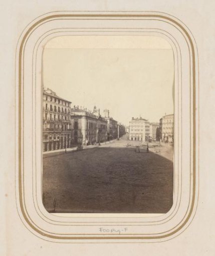 View of a square with a fountain in Spain