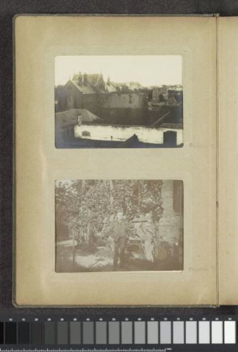 View of a walled prison complex with church in Oslebshausen