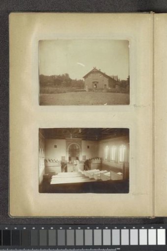 Interior of a church belonging to the prison of Oslebshausen with cells for prisoners