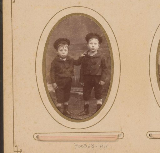 Portrait of two boys in sailor suits