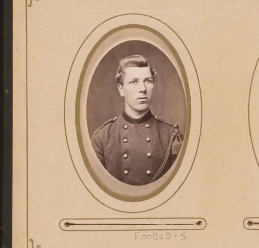 Portrait of a young man in military uniform