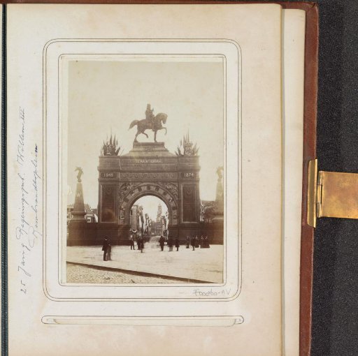 Gateway on the Botermarkt, erected for the 25th anniversary of the reign of King Willem III