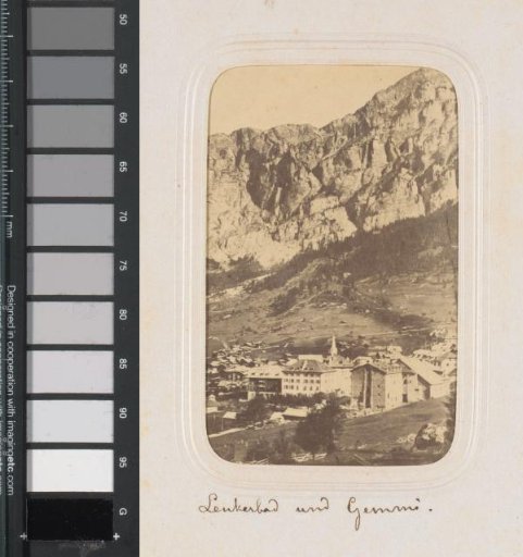 View of Leukerbad and the Gemmi Mountain in the Valais