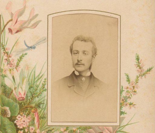 Portrait of a man with a moustache