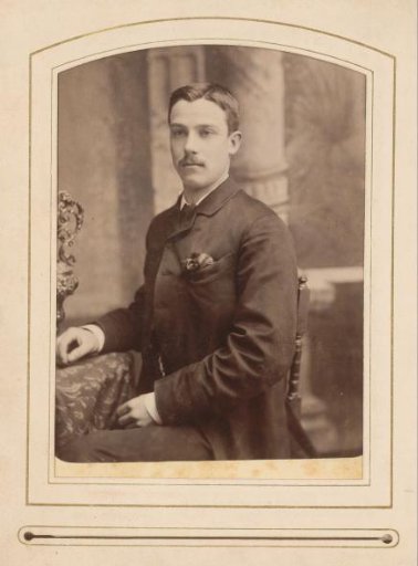 Portrait of a man with a mustache