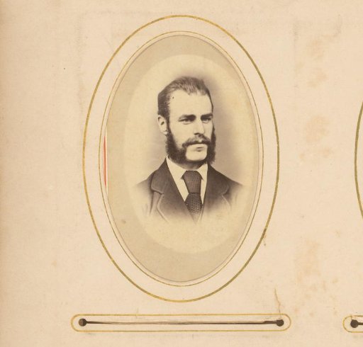 Portrait of a Man with Mustache and Sideburns