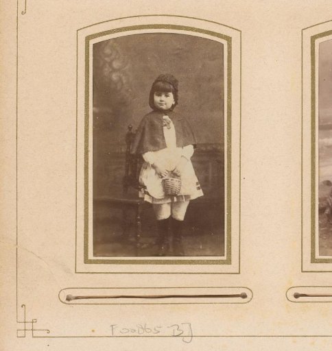 Portrait of a girl dressed as Little Red Riding Hood
