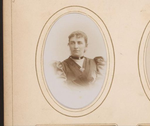 Portrait of a woman with a necklace
