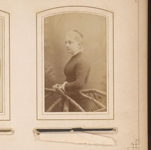 Portrait of a Young Woman Standing by a Fence